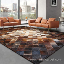 Luxury patchwork cowhide leather rugs